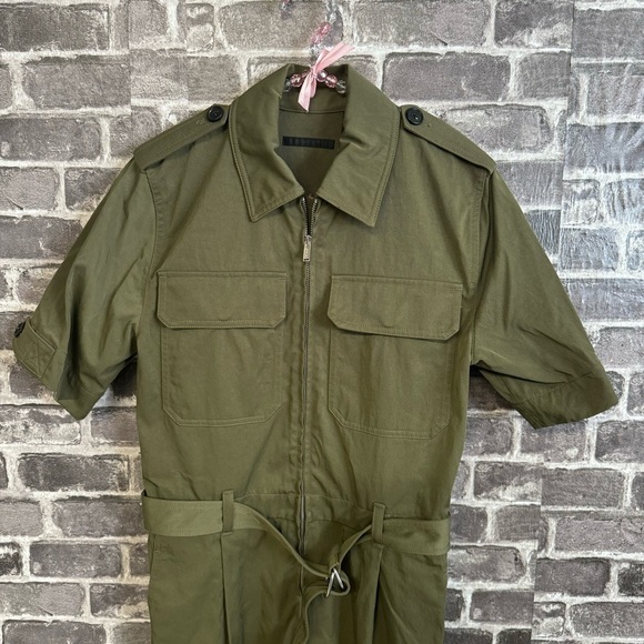 NWT Helmut Lang Khaki Utility Jumpsuit burnt olive - Picture 3 of 16
